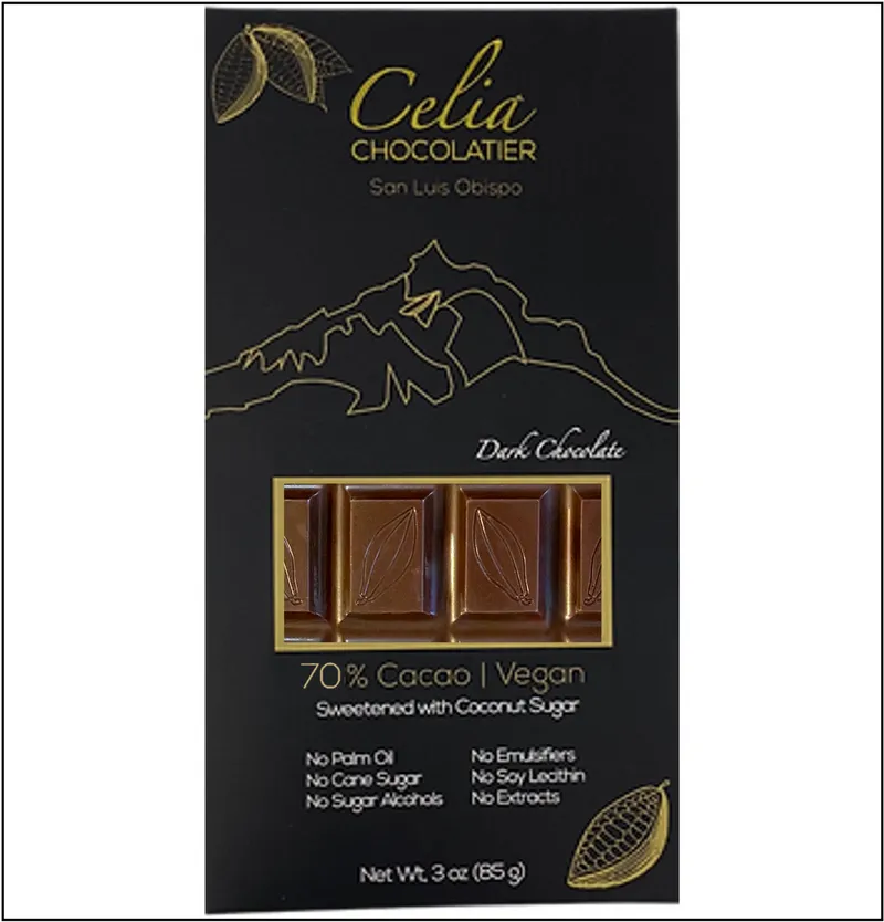 70% Dark Chocolate - Sweetened with Coconut Sugar