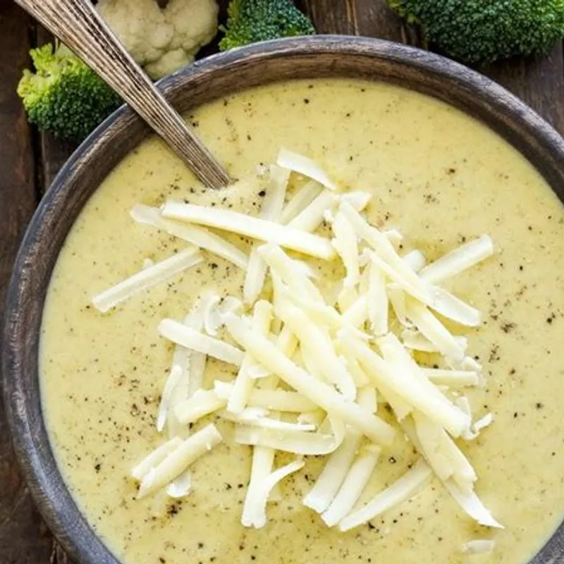 Broccolini & Cauliflower Soup & Ciabatta