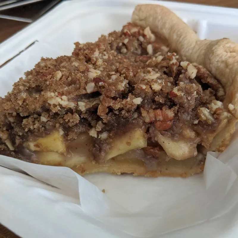 Dutch Apple Walnut Pie - Slice