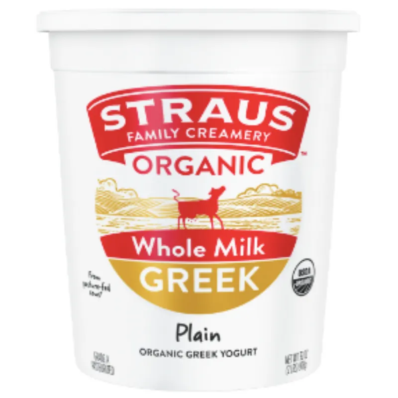 Straus Organic Whole Milk Greek Yogurt - Plain