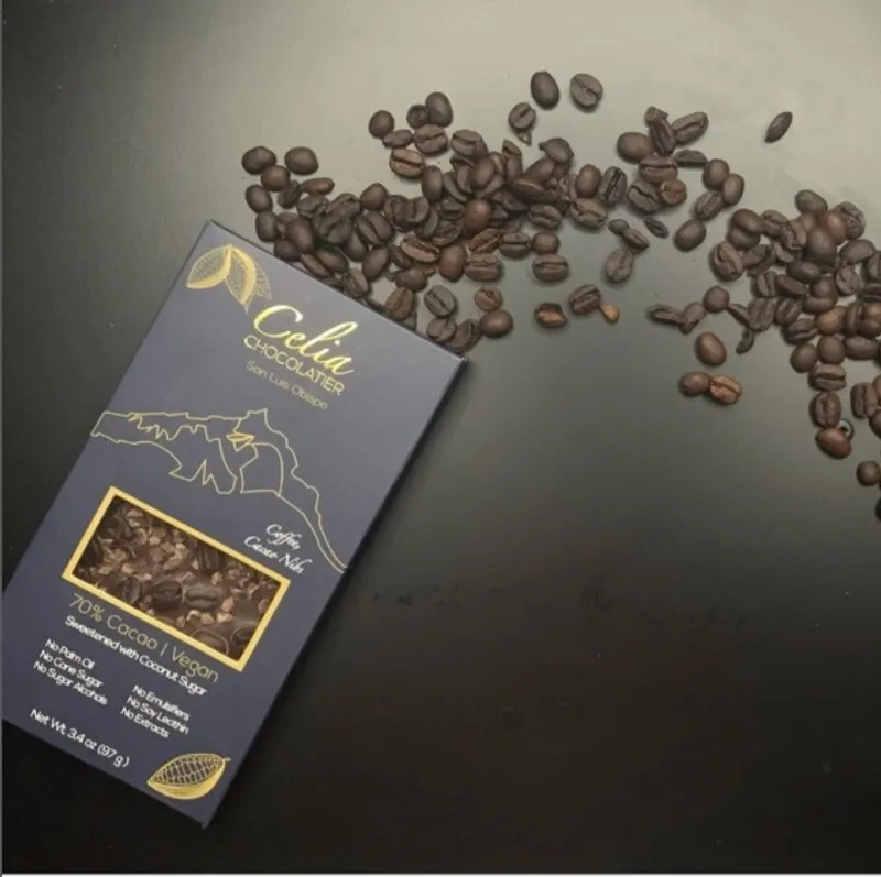 70% Dark Chocolate Bar | Coffee & Nibs