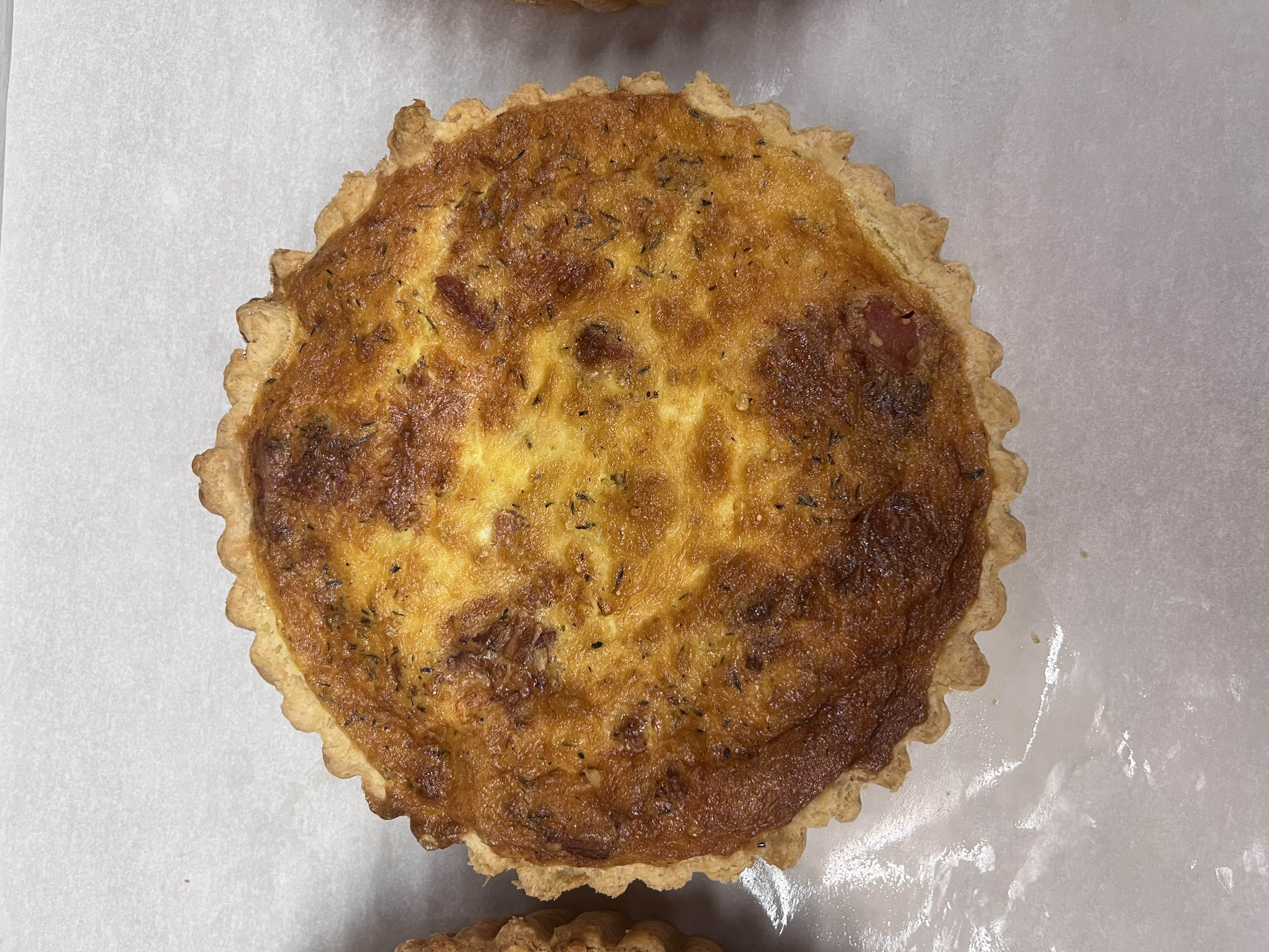 Whole Quiche - Bacon and Goat Cheese