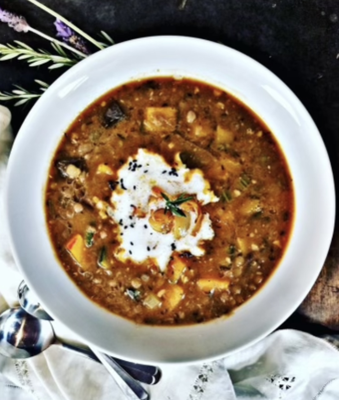 Lentil Vegetable Vegan Soup 32 oz (made by Stephanie)