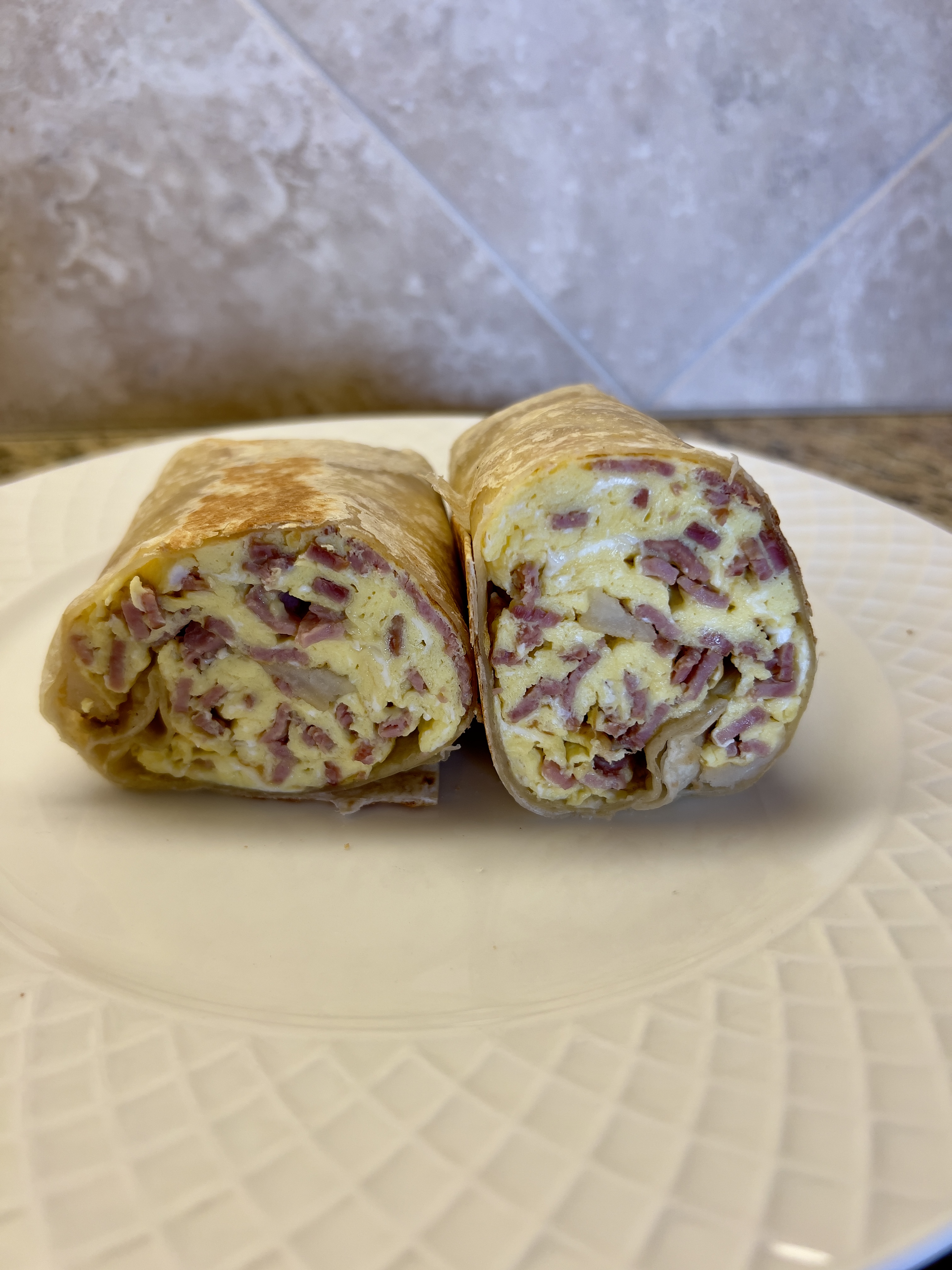 Turkey Bacon and Egg Burrito