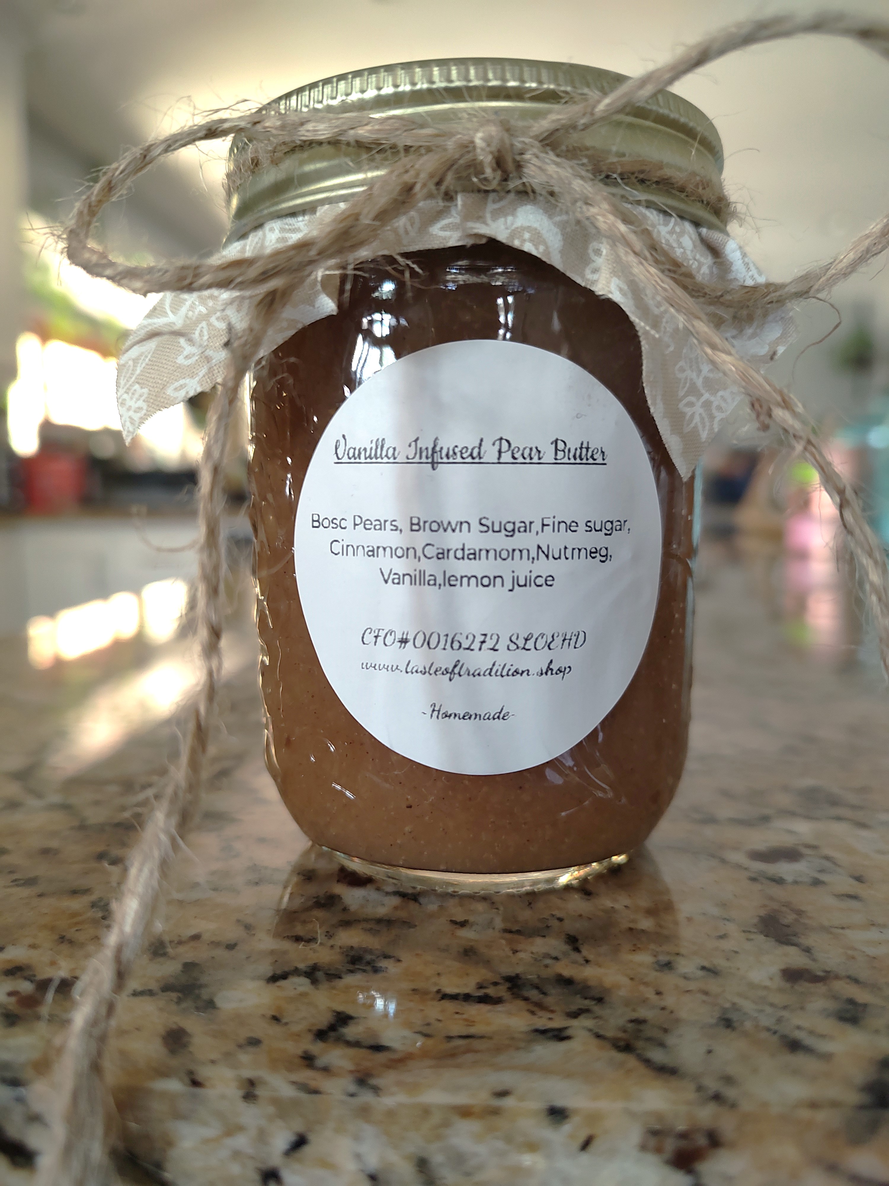 Vanilla Infused Pear Butter