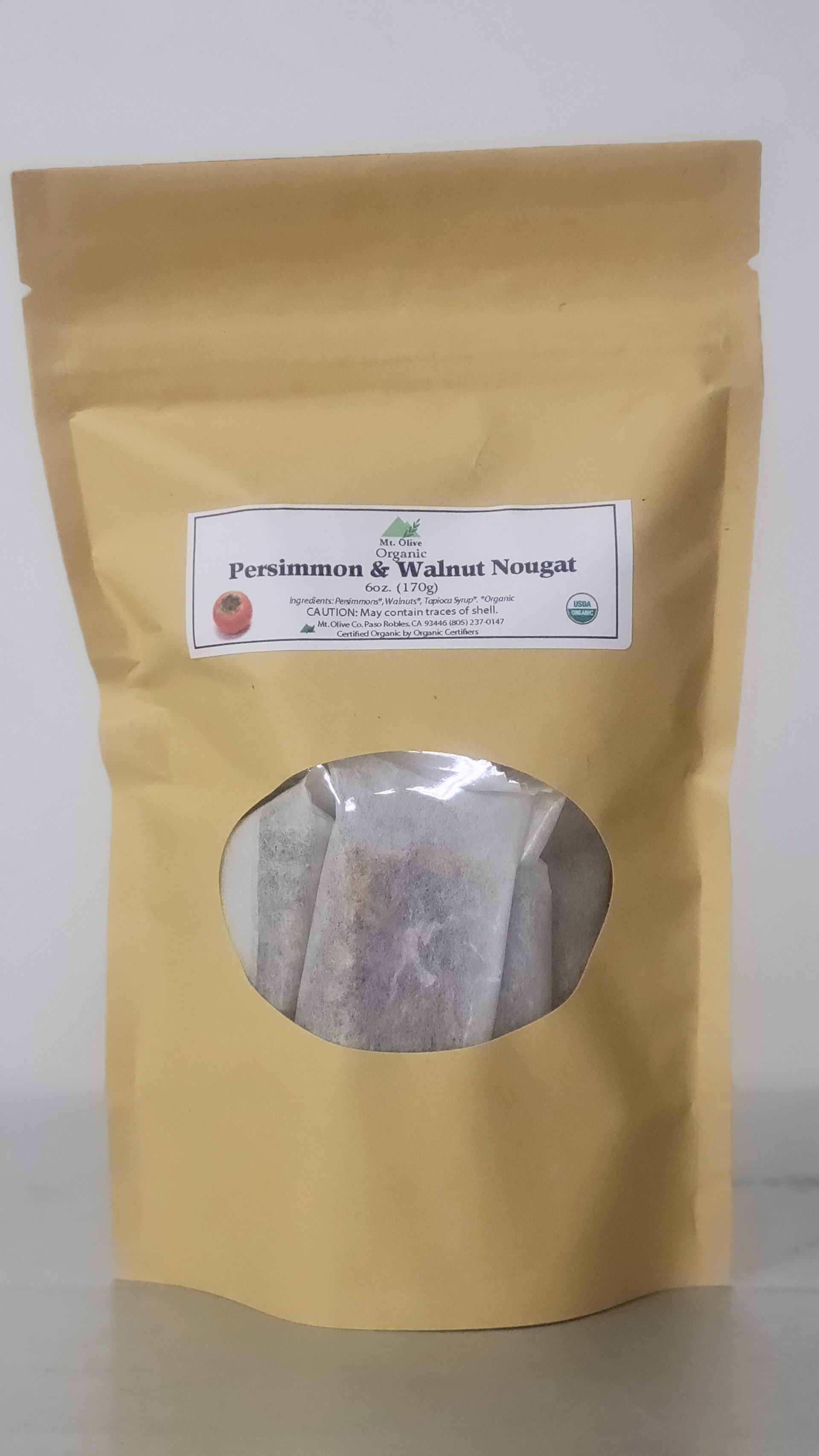 Organic Persimmon-Walnut Nougats - Bag