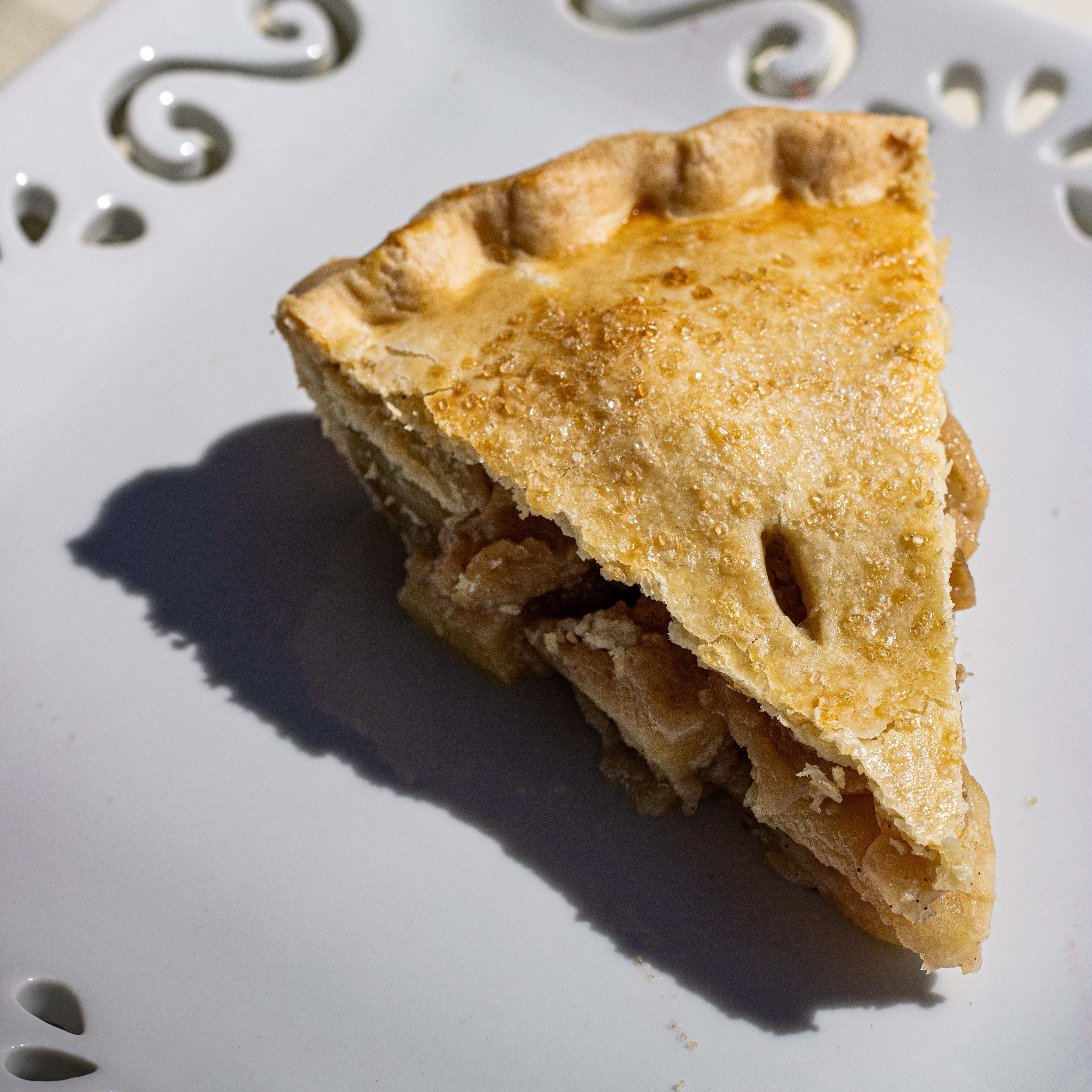 Classic Double Crust Apple Pie - Slice