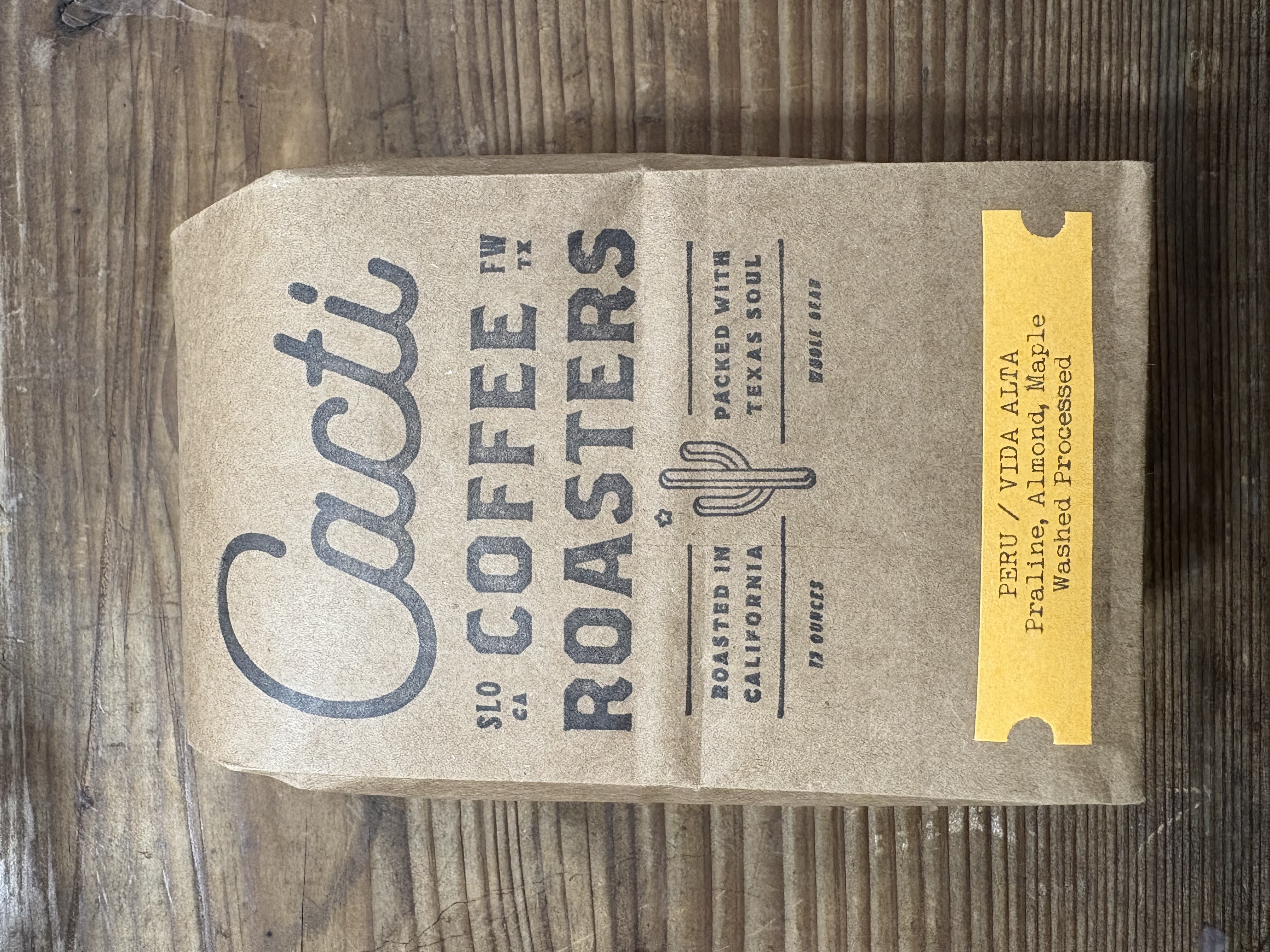 Cacti Peru/Vida Alta Coffee - Whole Bean Coffee (12 oz)