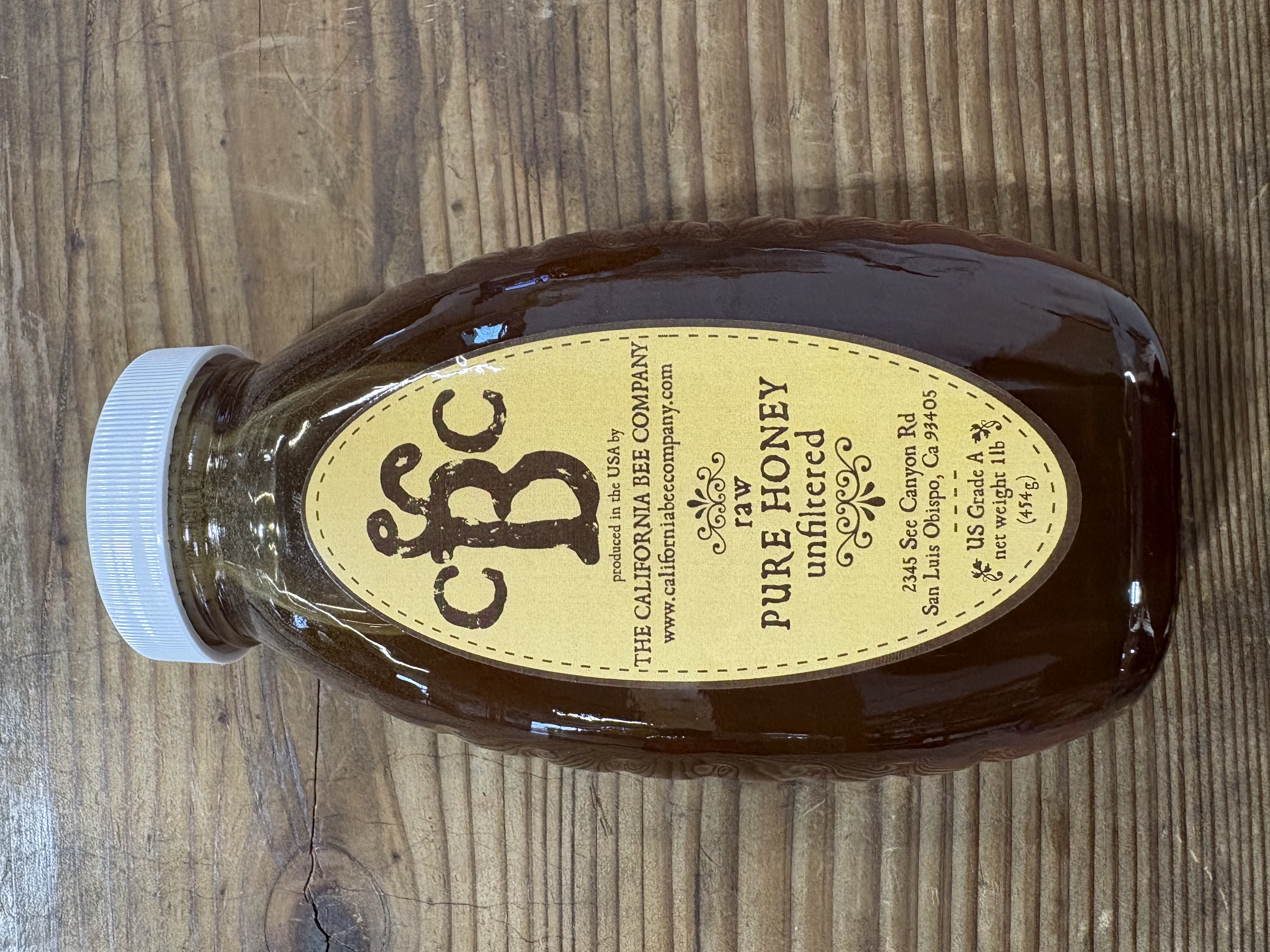 The California Bee Company - Raw Pure Honey Unfiltered (1lb)
