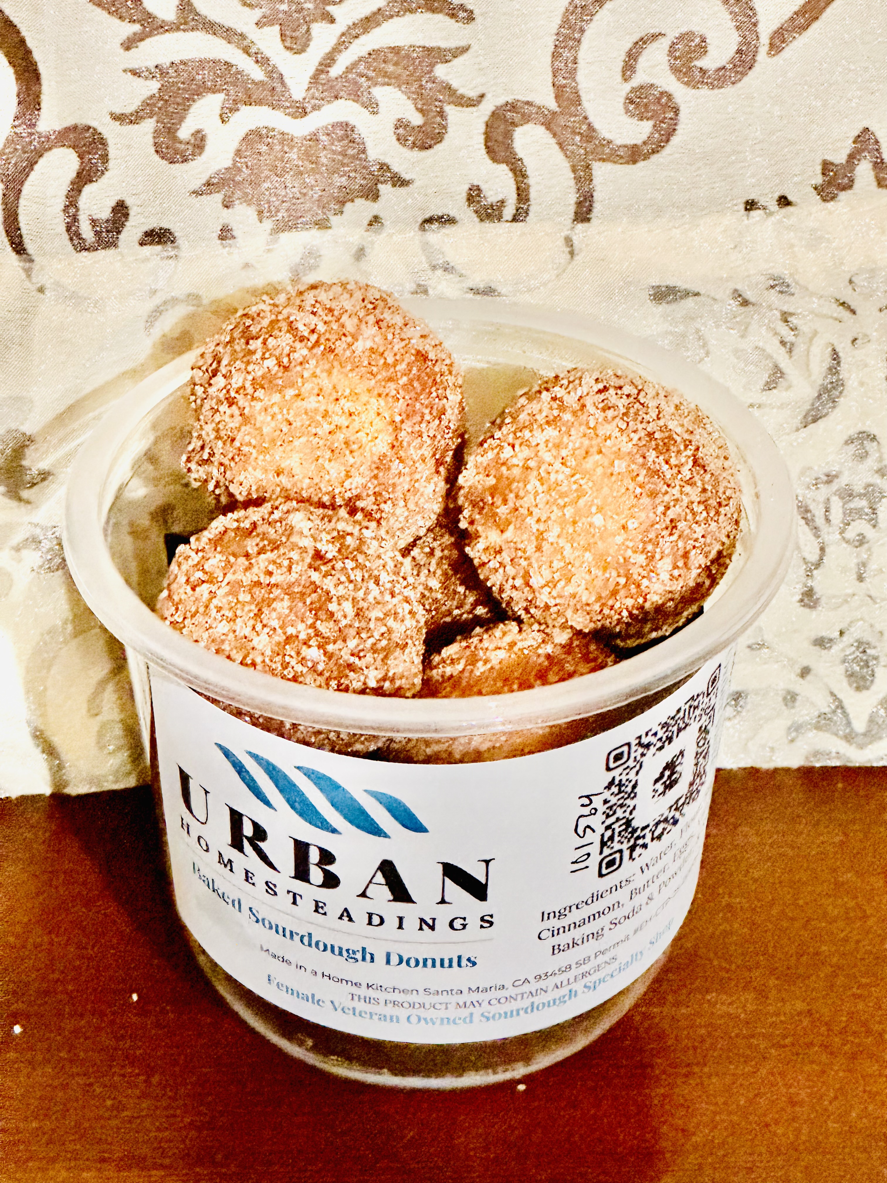 Sourdough: Baked Saigon Cinnamon & Raw Sugar Donuts (7 per order)