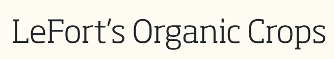 LeFort's Organic Crops logo